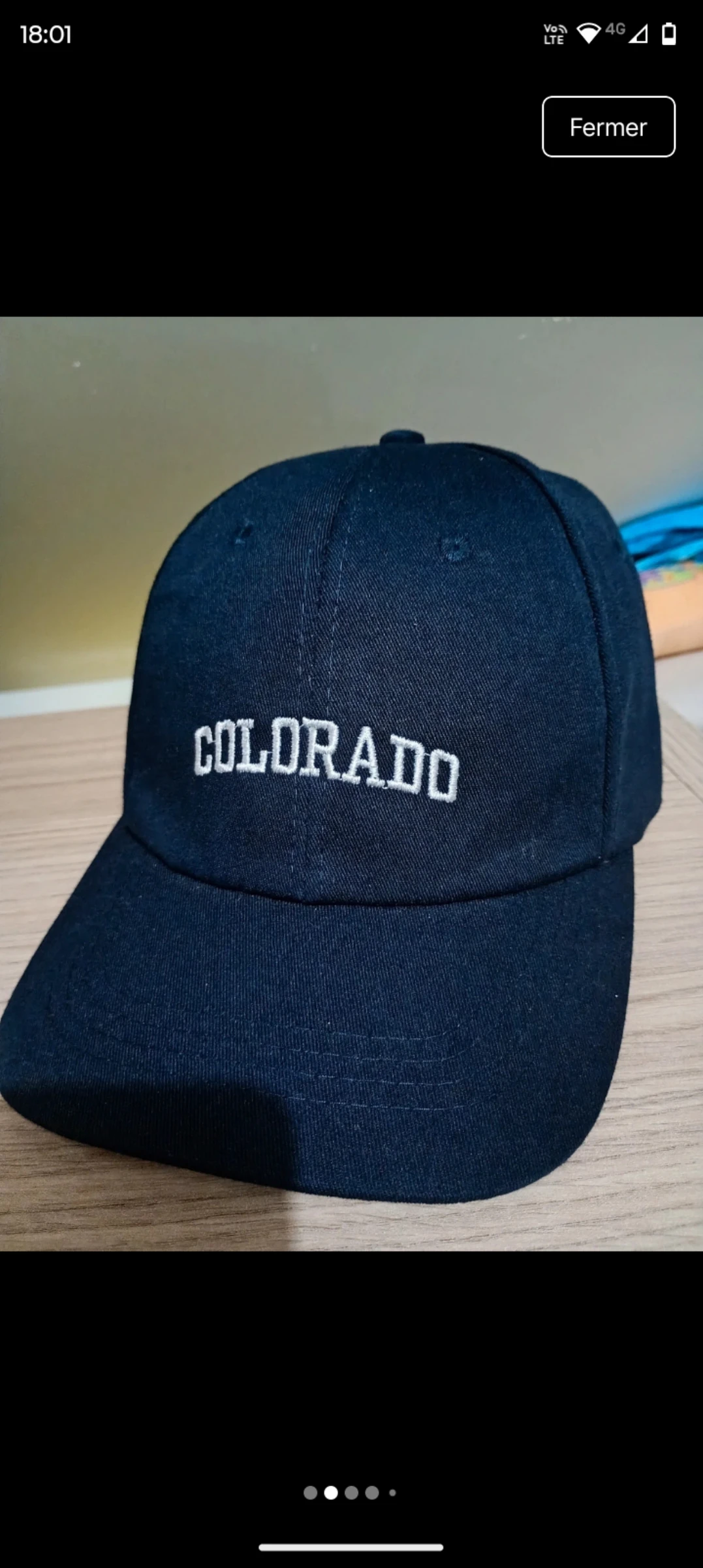Casquette style vintage réglable bleu marine